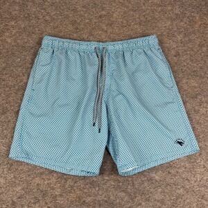 Ted Baker Swim Trunks Shorts Lined Geometric Pocket Blue Mens 5